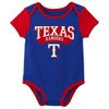 MLB Texas Rangers Infant Boys' 3pk White Bodysuit - 4 of 4