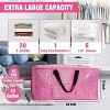 6 Pack Extra Large Moving Bags Zippers & Carrying Handles Backpack Straps, Heavy-Duty Storage Tote Bags - 3 of 4