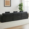 114'' Corduroy Boneless L-Shaped Sectional Sofas with Inlaid Structural Design, Three Throw Pillows, and Wider Backrest Design - 4 of 4