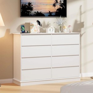 8 Drawer Double Dresser for Bedroom, Wooden Chest of Drawers, Modern Storage Cabinet for Living Room - 1 of 4