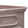 Royal Hampton 27 Inch Nightstand with 2 Drawer, Molded Trim Floral Motifs, White - 3 of 4