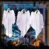 Joyfy 3 Pcs Halloween Hanging Ghosts Decoration, 27.5" Flying Ghost Halloween Party Decor for Yard Patio Lawn Garden Party Decorations Holiday Décor - 2 of 4