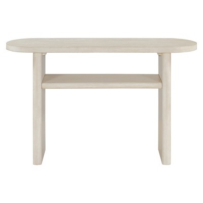 PDTEND 47.8" Elegant Minimalist Console Table with Rounded Edges and Sturdy Shelf Design for Entryway, Living Room