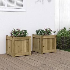 vidaXL Garden Planters 2 pcs Impregnated Wood Pine - 1 of 4
