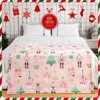 50 x 60 Inches Pink Nutcracker Christmas Throw Blanket Cute Soft Warm Lightweight Christmas Blanket - 4 of 4