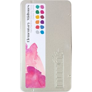 Nuvo Watercolor Pencil Set of 12 - Professional Premium Quality Artist Drawing Colored Pencils - Elementary Midtones - 1 of 2