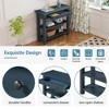 NicBex Retro Console Table with Wood Grain, Entryway Table with 1 Drawer & 2 Sturdy Shelves, Foyer Tables for Entryway, Living Room, Hallway - 4 of 4