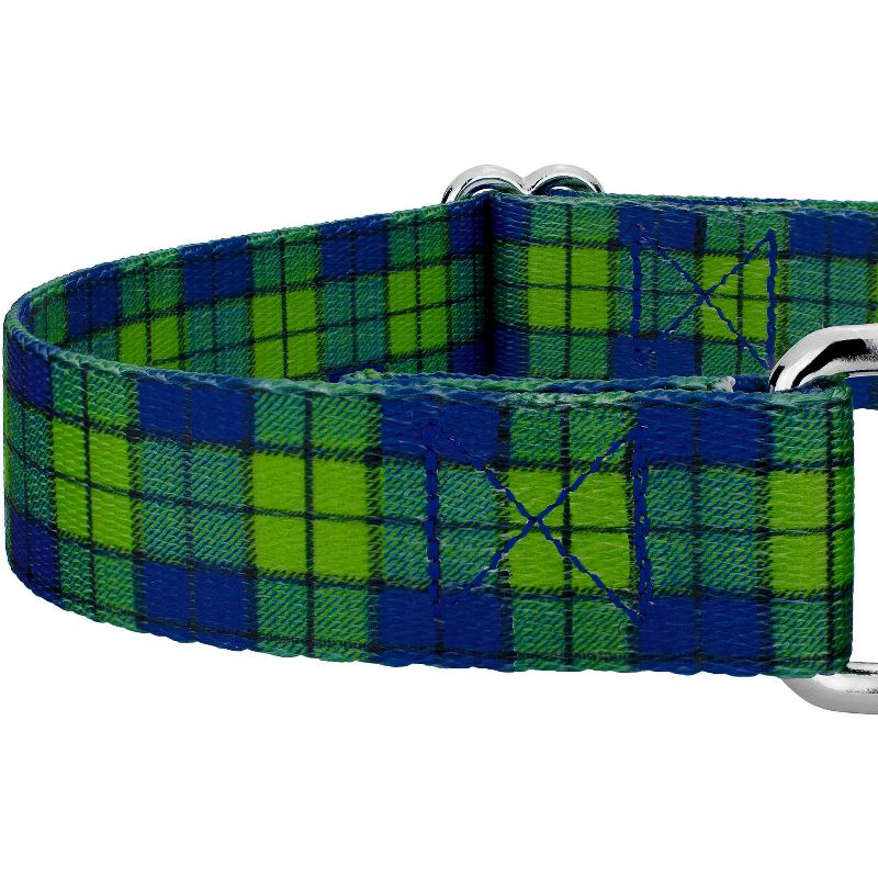 Country Brook Petz Blue and Green Plaid Martingale Dog Collar, 6 of 7