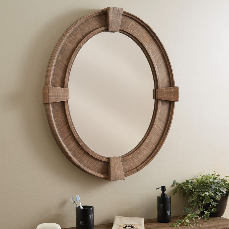 Park Designs Oval Distressed Wood Mirror 36"H, 2 of 4