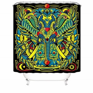 Abstract Elephant Bird Shower Curtains for Bathroom Waterproof Fabric Bath Curtain Durable Soft Stylish Bathroom Decor 72x72 Inch - 1 of 1