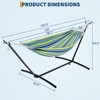 Double Hammock with Steel Stand - 2 Person Camping Hammock with Carry Bag, Outdoor Portable Hammock, 450lb Capacity, Standing Hammock for Garden Yard - 3 of 4