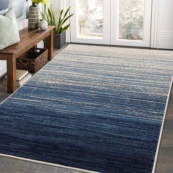 Area Rug Modern Ombre Rug Contemporary Gradient Throw Carpet for Bedroom Solid Accent Rug Non-Shedding Living Room Rug