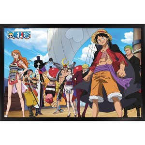 Trends International One Piece: Wano Country - Sailing Crew Framed Wall Poster Prints - 1 of 4