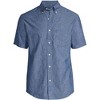 Lands' End Men's Short Sleeve Button Down Chambray Shirt - 3 of 4