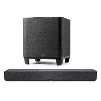 Denon Home Sound Bar 550 with Dolby Atmos and HEOS Built-in and Denon Home Wireless 8" Subwoofer with HEOS (Manufacturer Refurbished)