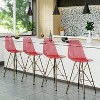 LeisureMod Cresco Mid Century Modern Acrylic Counter Height Barstool with Gold Chrome Base – Ideal for Kitchens and Dining Rooms - 4 of 4