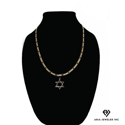 Aria Jeweler Inc Chain with Star of David Pendant