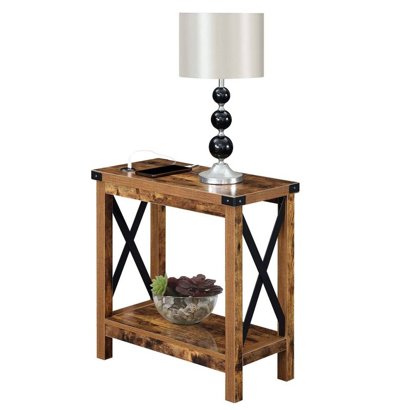 Durango Chairside Table with Charging Station and Shelf - Breighton Home, 3 of 7