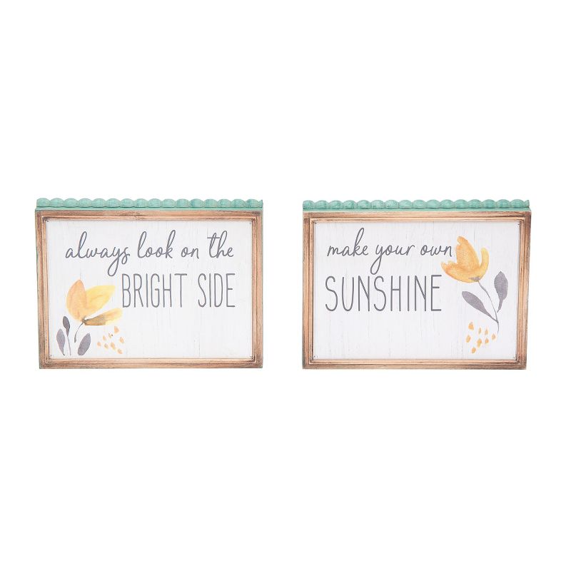 Gallerie II 7" x 5.43" Sunshine Bright Side Wall Plaque Set of 2, 1 of 3