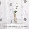 White Semi Sheer Curtains Floral Embroidered Bathroom Window Curtain, Voile Grommet Light Filtering Curtains Treatment - 3 of 4