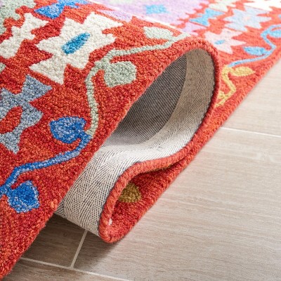 Aspen Red and Ivory Hand Tufted Wool Area Rug