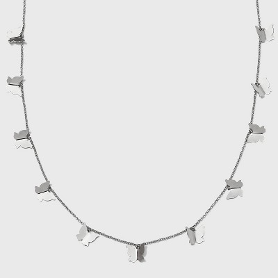Spring Rhodium Butterfly Body Chain - Wild Fable™ Silver