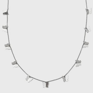 Spring Rhodium Butterfly Body Chain - Wild Fable™ Silver - 1 of 3