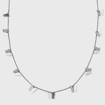 Spring Rhodium Butterfly Body Chain - Wild Fable™ Silver L/XL