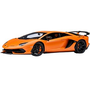 Lamborghini Aventador SVJ Arancio Atlas Pearl Orange 1/18 Model Car by Autoart - 1 of 4