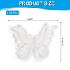 Unique Bargains Butterfly Sew Iron On Double Layer Organza Appliques 10 Pcs - 2 of 3