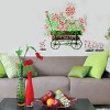 Slickblue Flowers and Pushcart Wall Decals – Removable Vinyl Stickers for Home Décor – 19.6x27.5 Inch Design - 2 of 3