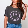 Simply Sage Market S.W.Smiley Smiley Face Outline Puff Print Garment Dyed Tee - 2 of 4
