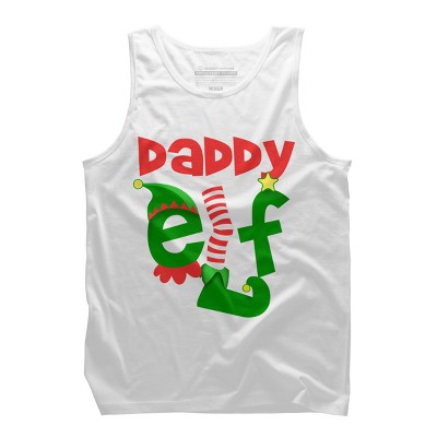 Men's Design By Humans Daddy Elf Christmas By personalized Tank Top
