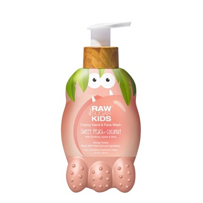 Raw Sugar Kids' Foaming Hand & Face Wash - Sweet Peach + Coconut - 12 fl oz