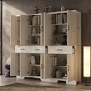 FUFU&GAGA Multifunctional Modular Storage Cabinet Bookcase Display Cabinet with Adjustable Shelving, Drawers & Safety Features - 3 of 4