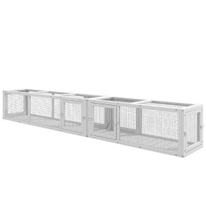 Skyzone Dark Gray Wooden Outdoor Cat Tunnel with 8 Doors, Flexible Combinable Design for Cats Under - 1 of 4
