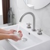 8 in. Widespread Double Handle High Arc Spout Bathroom Faucet in Matte Black - 3 of 4