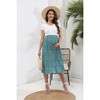 LXT-Women's High Waist Midi Floral Print Maternity Skirt - 4 of 4