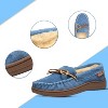 Alpine Swiss Sabine Womens Genuine Suede Shearling Slip On Moccasin Slippers - 3 of 4