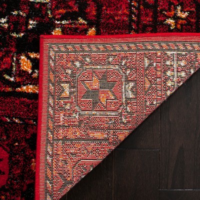 Elegant Red Multi 9'x12' Hand-Knotted Traditional Area Rug