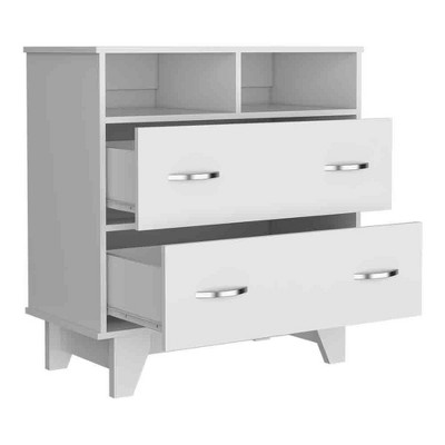NicBex Double Drawer Dresser for Bedroom,Modern Style Drawers with Metal Handle,Dressers for Kids Room,Living Room,Entry and Hallway