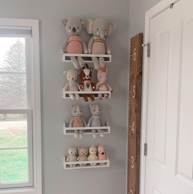 Wall Hook Shelf With Beading - White - Cloud Island™ : Target