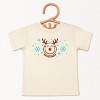 SmileyWorld Reindeer Snowflakes - Youth Short Sleeve Graphic T-Shirt and Toddler Short Sleeve Graphic T-Shirt - 2 of 3