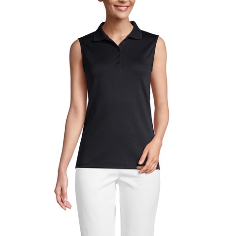 Lands End Women s Tall Sleeveless Supima Cotton Polo Shirt Target