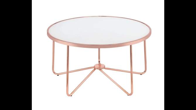 End Table Frosted Rose Gold - Acme Furniture, 2 of 5, play video