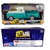 1957 Chevrolet 3100 Stepside Pickup Truck Lowrider Turquoise Met & White with White Interior 1/24 Diecast Model Car by Motormax - 3 of 3