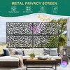 TUYOHW Metal Privacy Screen Outdoor, Decorative Privacy Panels, Freestanding Privacy Screen for Patio, Garden, Pool (White Square) - 3 of 4
