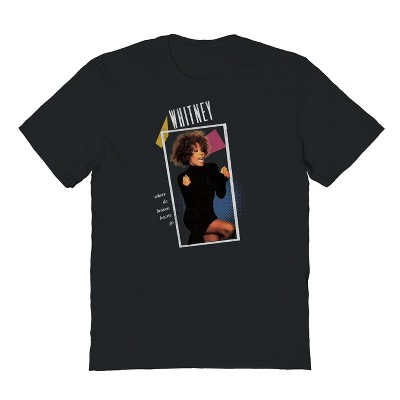 Whitney Houston Men's Broken Hearts Short Sleeve Graphic Cotton T-Shirt