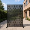 Freestanding Outdoor Privacy Screen,  Metal Decorative Privacy Screen Panels, for Climbing Plants, Ideal for Patio, Balcony, Deck - 3 of 4