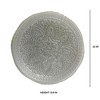 Essential Decor & Beyond 13" Silver Glass Charger with Flowery Modern Design Set of 4 - 3 of 4